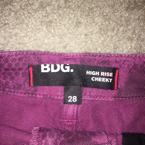 BDG Snakeskin Cheeky Shorts - Picture 3 of 3